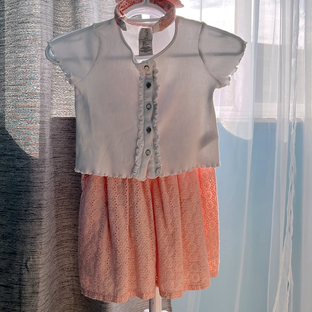 Lot of 5T Girl Dresses & Overalls